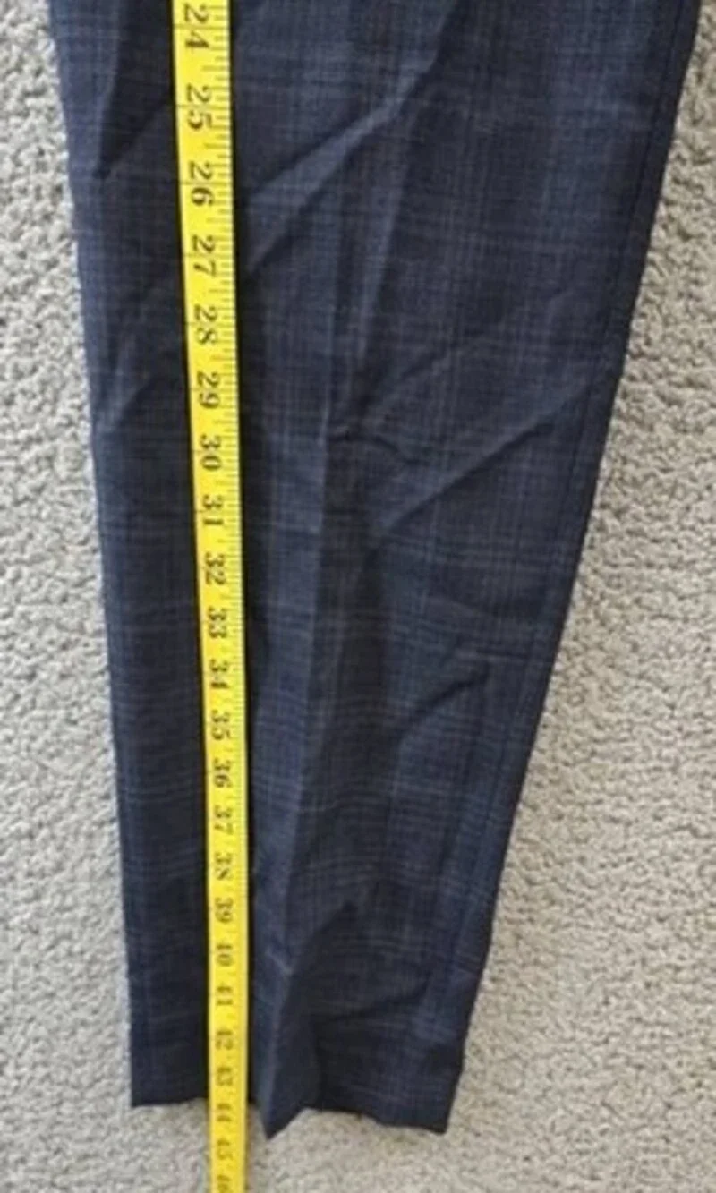 Calvin Klein Wool Blend Slim Fit Suit Pants Men's 38x32 Blue Hook & Tab Closure
